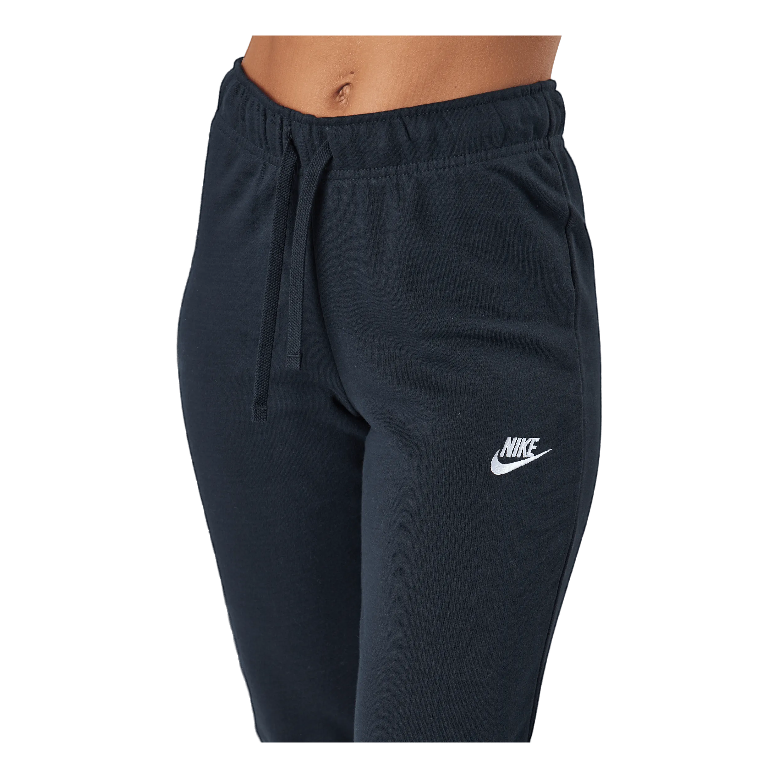 NIKE SPORTSWEAR CLUB FLEECE WOMEN'S MIDRISE PANTS BLACK/WHITE
