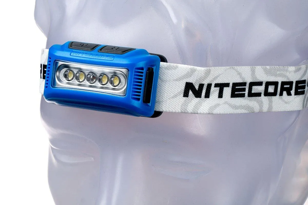 Nitecore NU10 linterna frontal ligera recargable, azul