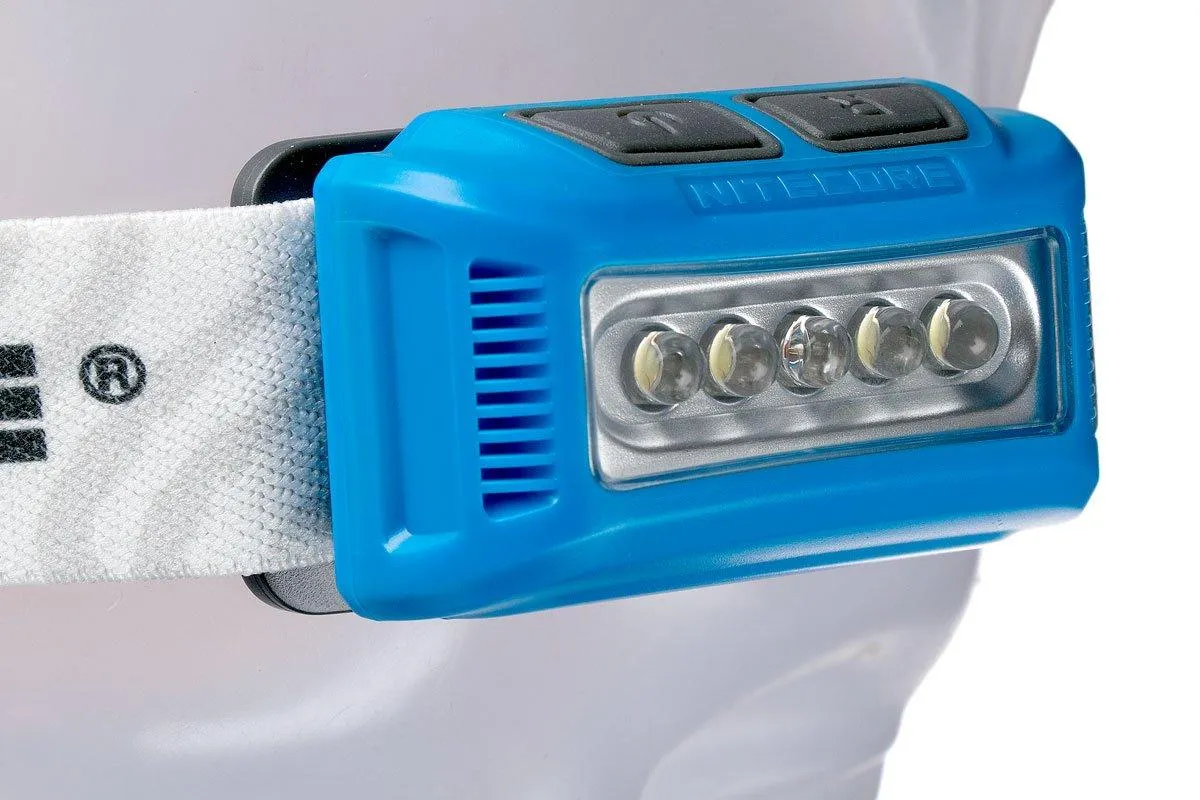 Nitecore NU10 linterna frontal ligera recargable, azul