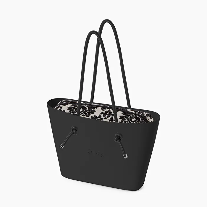 O bag urban adamascada negro