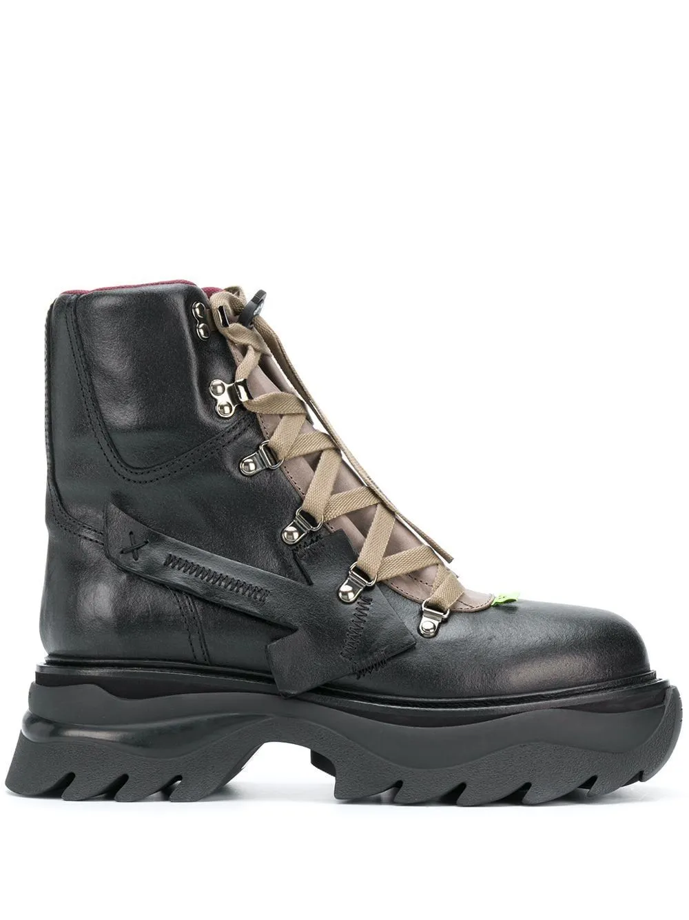 OFFWHITE LEATHER ANKLE BOOTS