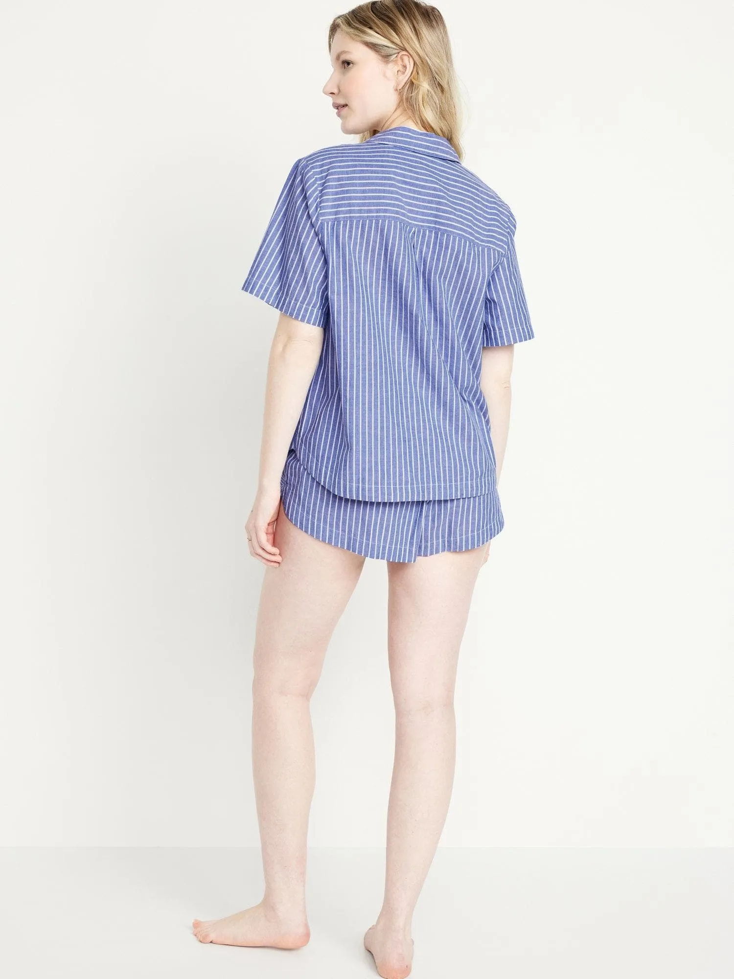 OLD NAVY Set Pijama Poplin Old Navy Mujer