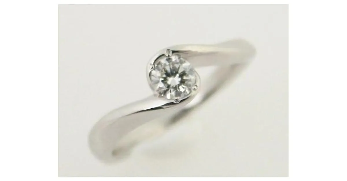 Otras joyas & Other Stories 4℃ Anillo de diamantes para mujer, tamaño 6, PT950 Platino, 0.173ct [Usado] en Excelentes Condic