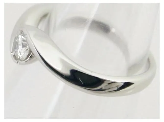 Otras joyas & Other Stories 4℃ Anillo de diamantes para mujer, tamaño 6, PT950 Platino, 0.173ct [Usado] en Excelentes Condic