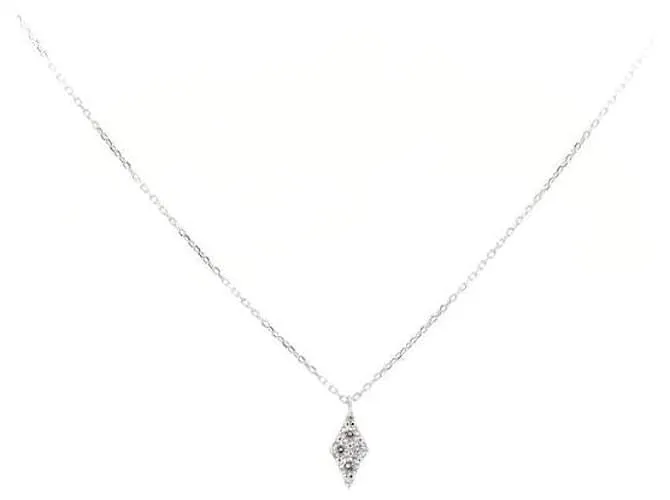 Otras joyas & Other Stories Collar de diamantes Ponte Vecchio 0.13ct K18WG oro blanco en excelente estado Plata 