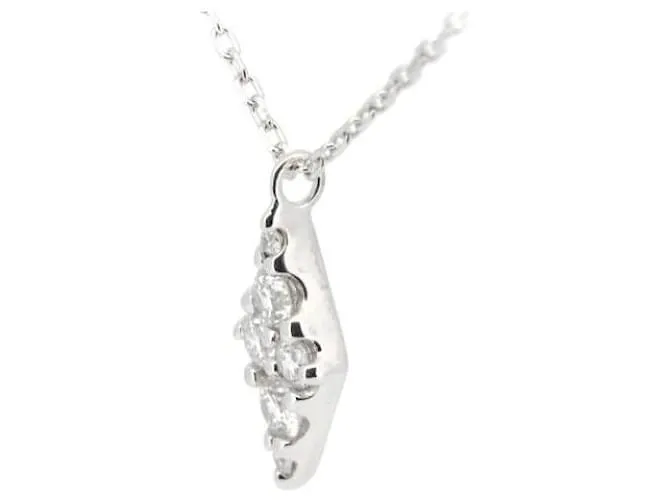 Otras joyas & Other Stories Collar de diamantes Ponte Vecchio 0.13ct K18WG oro blanco en excelente estado Plata 
