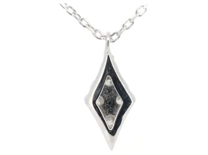 Otras joyas & Other Stories Collar de diamantes Ponte Vecchio 0.13ct K18WG oro blanco en excelente estado Plata 