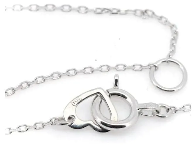 Otras joyas & Other Stories Collar de diamantes Ponte Vecchio 0.13ct K18WG oro blanco en excelente estado Plata 