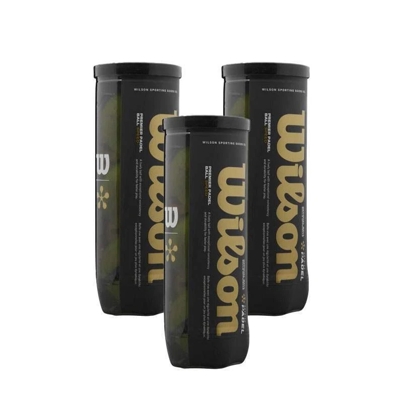 Pack 3 Botes de Bolas Wilson Premier Padel Speed