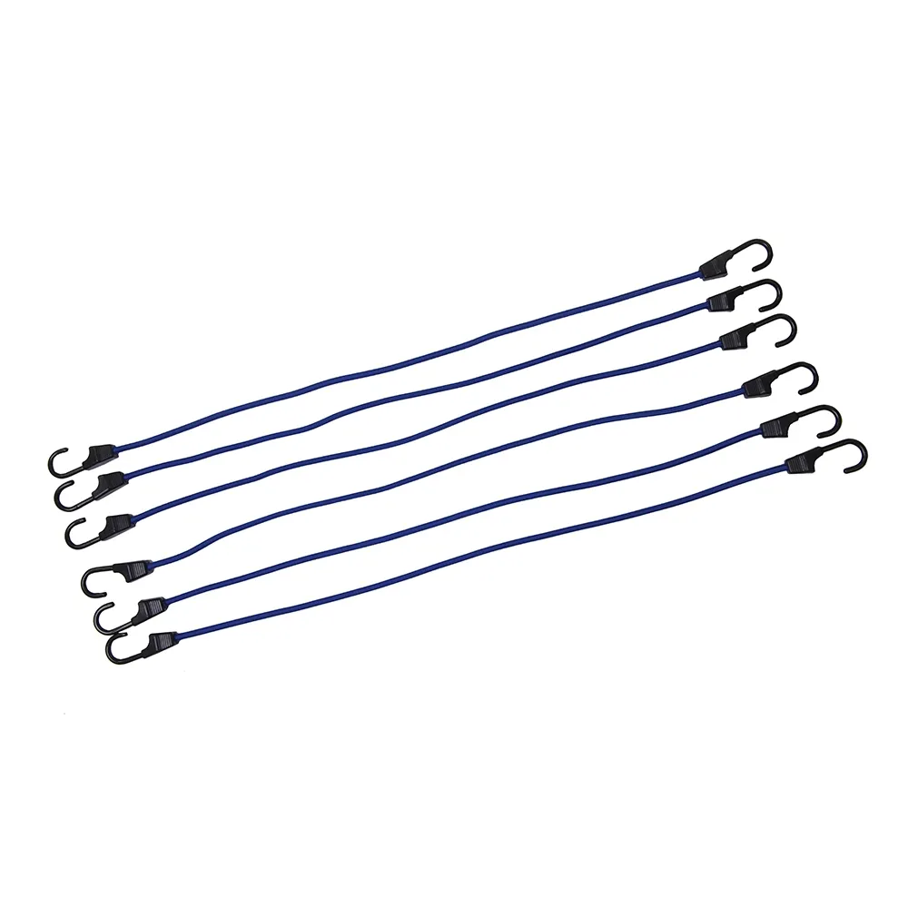 Pack de 6 Cuerdas elásticas con ganchos engomados. 900 MM.
