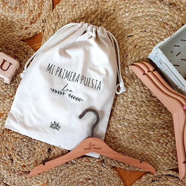 Pack Percha Personalizada + Bolsita Primera Puesta