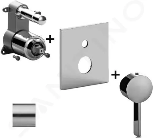 PAFFONI ROCK  GRIFO EMPOTRADO PARA 2 DISPOSITIVOS, ACERO INOXIDABLE ROBOX015ST/M