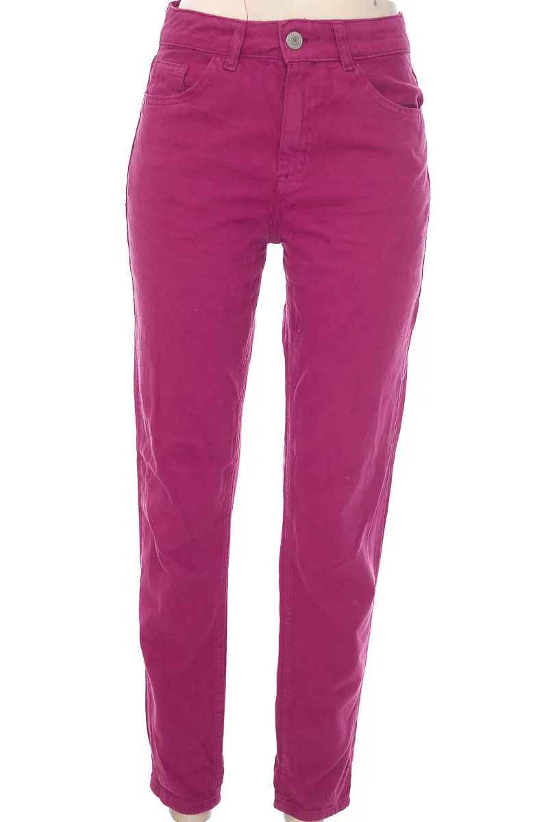 PANTALóN COLOR MORADO  JEANS WEAR