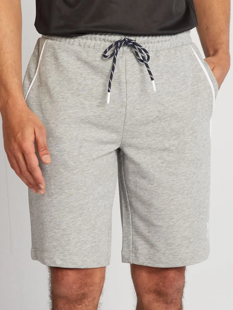 PANTALóN CORTO DE CHáNDAL CON CINTURA ELáSTICA  GRIS