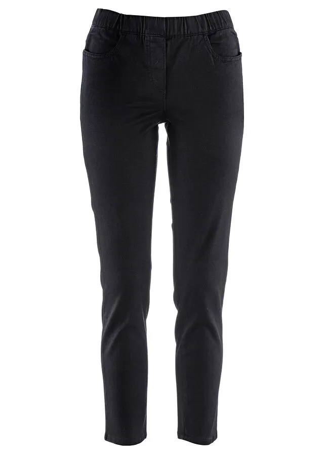 Pantalón de algodón cropped Negro
