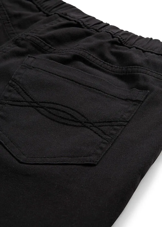 Pantalón de algodón cropped Negro