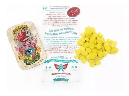 Pastillero con dulces Pa'l mal de amores Remedios Mágicos