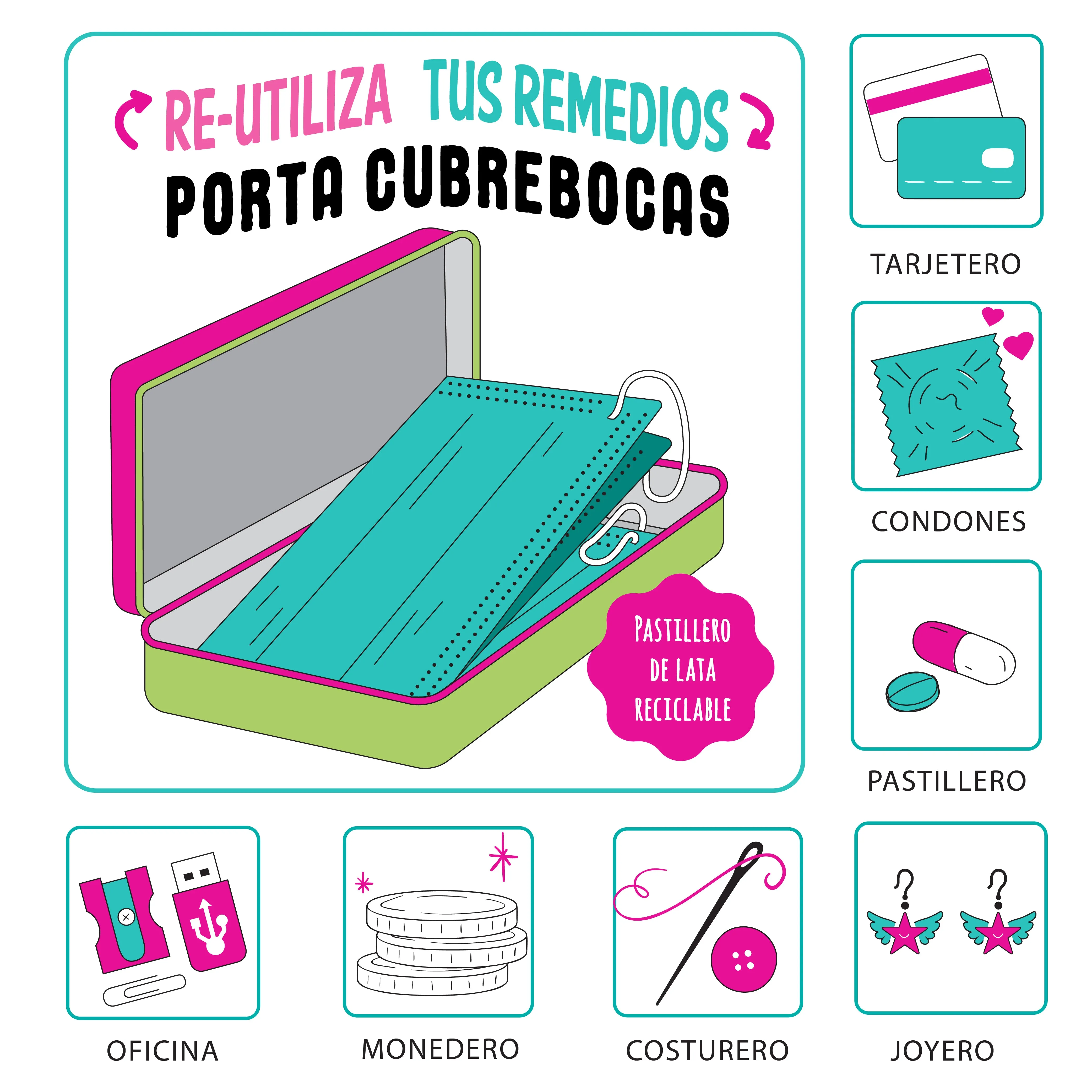 Pastillero con dulces Pa'l mal de amores Remedios Mágicos