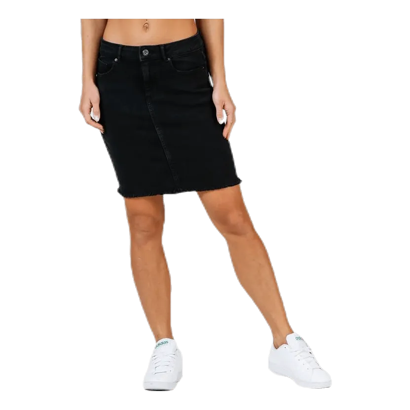 Pieces Aia Mw Dnm Skirt Black