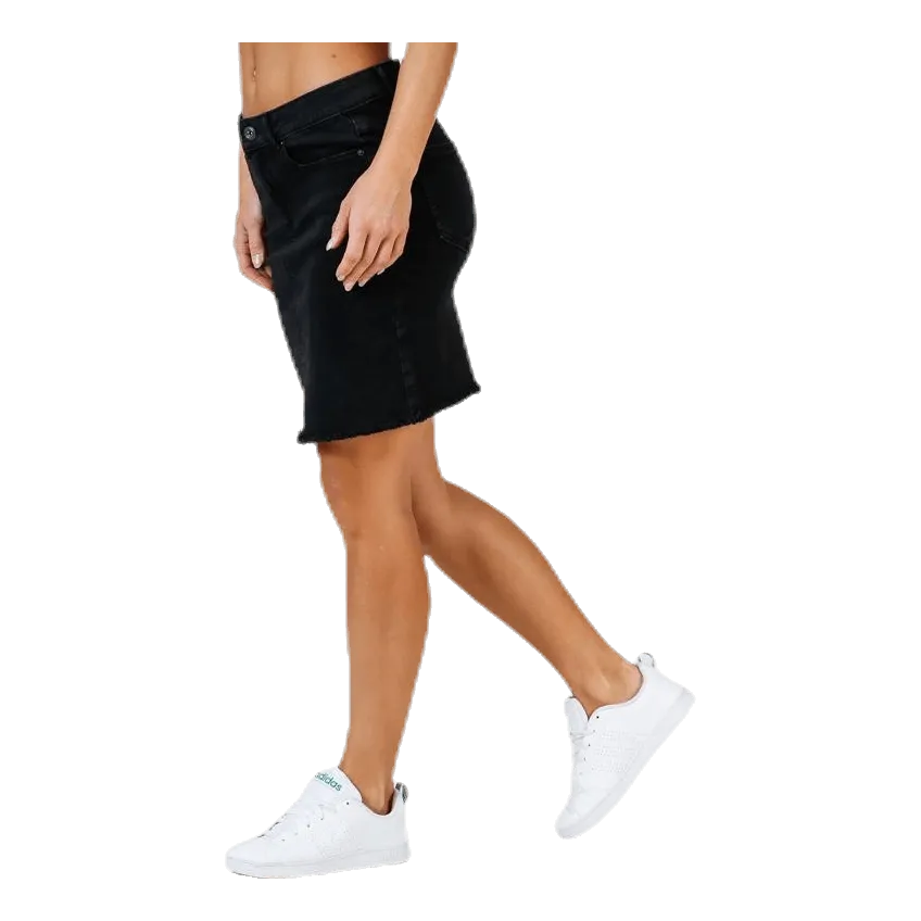 Pieces Aia Mw Dnm Skirt Black