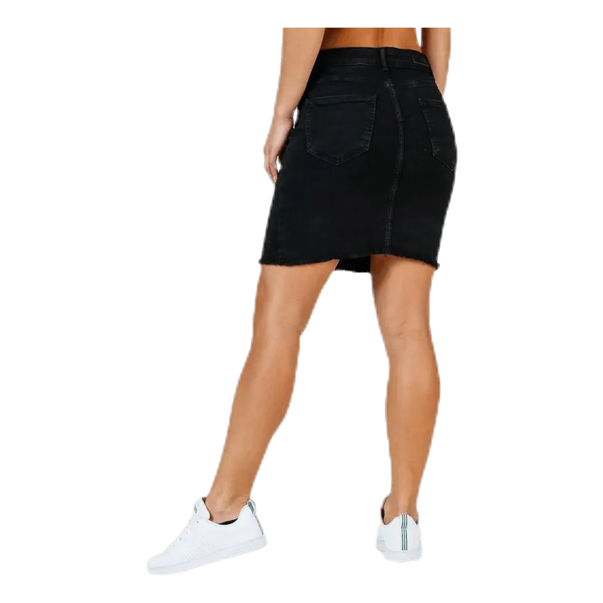 Pieces Aia Mw Dnm Skirt Black
