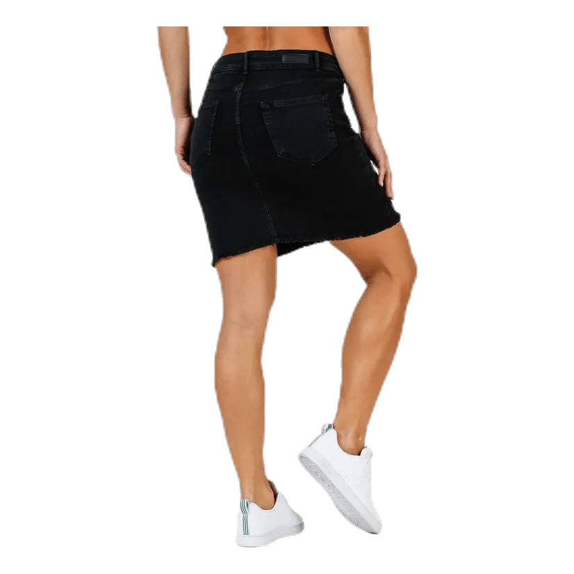 Pieces Aia Mw Dnm Skirt Black
