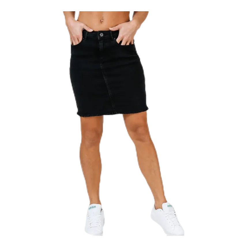 Pieces Aia Mw Dnm Skirt Black