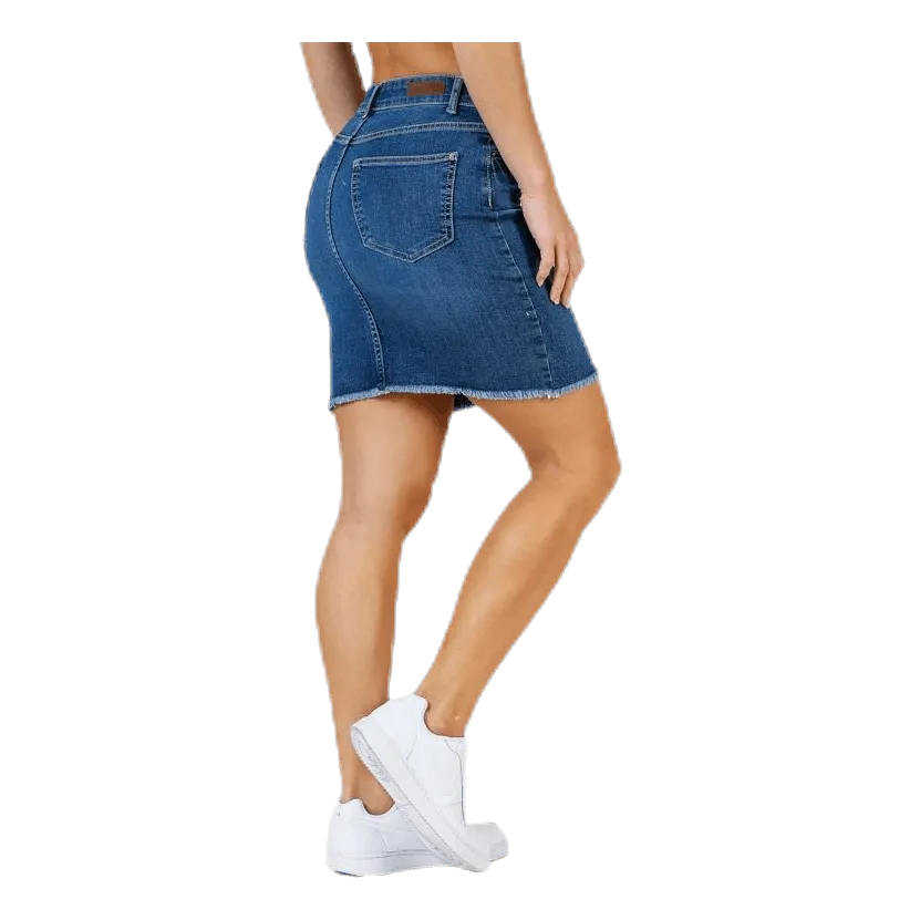 Pieces Aia Mw Dnm Skirt Blue
