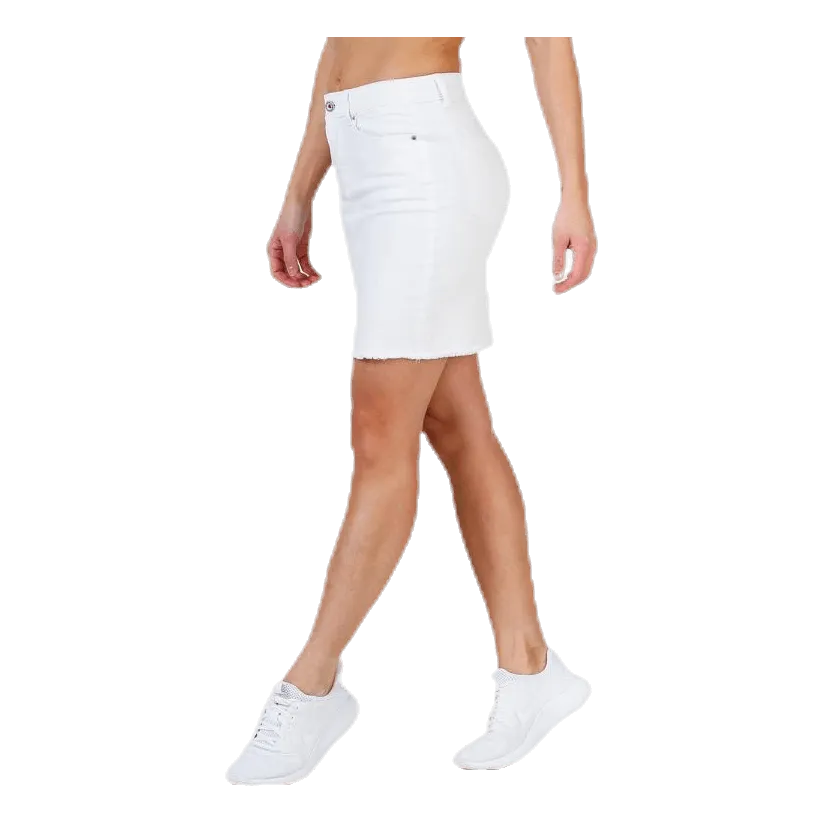 Pieces Aia Mw Dnm Skirt White