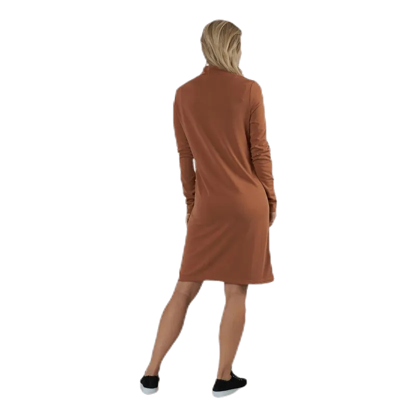 PIECES BAMALA TNECK LS DRESS BEIGE