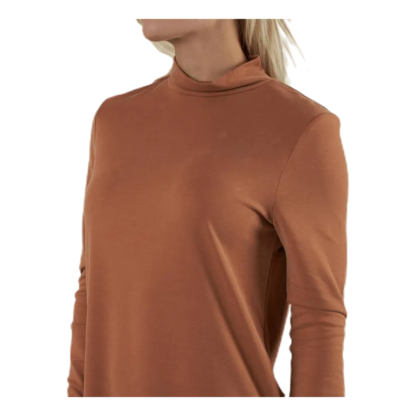 PIECES BAMALA TNECK LS DRESS BEIGE