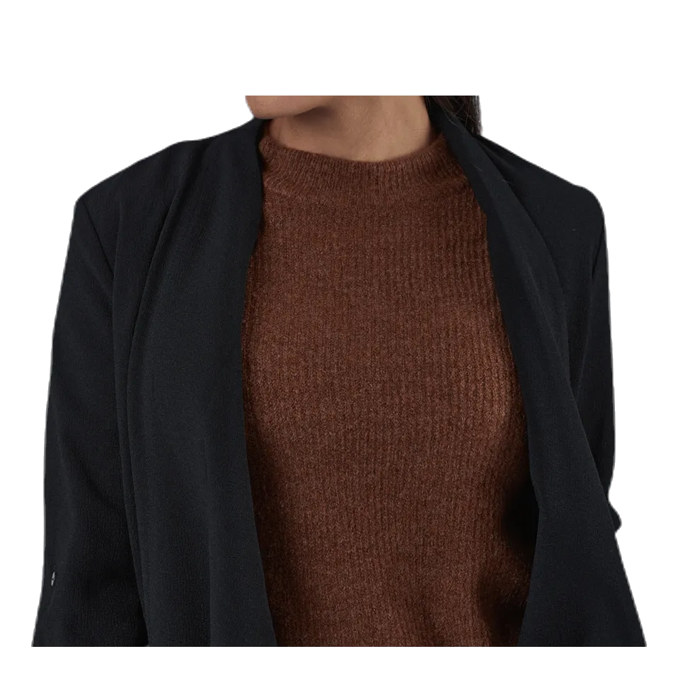 Pieces Belia 3/4 Short Coatigan Black
