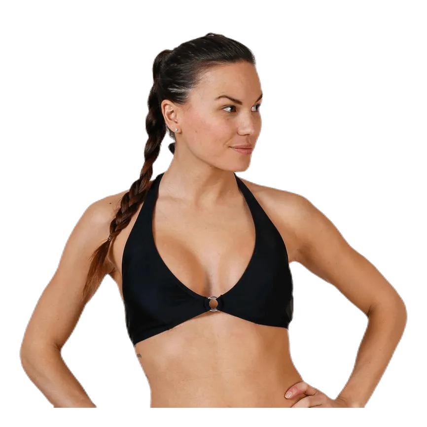Pieces Belin Bikini Halterneck Bra Black