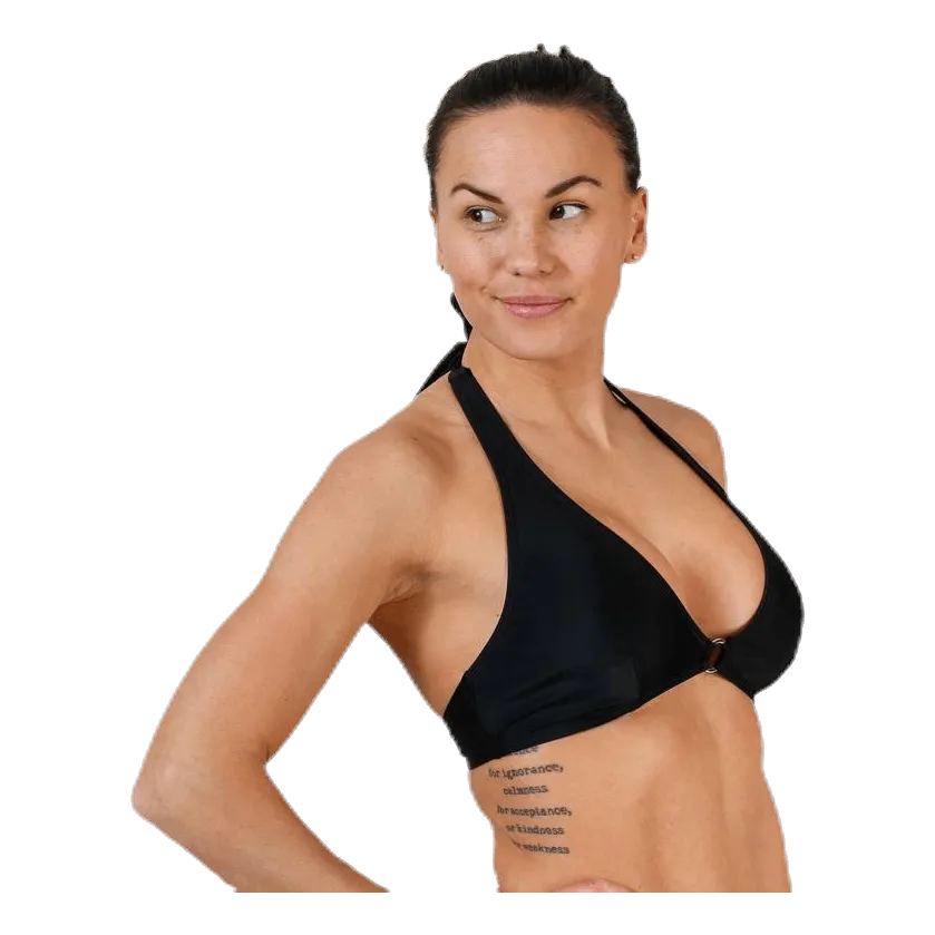 Pieces Belin Bikini Halterneck Bra Black