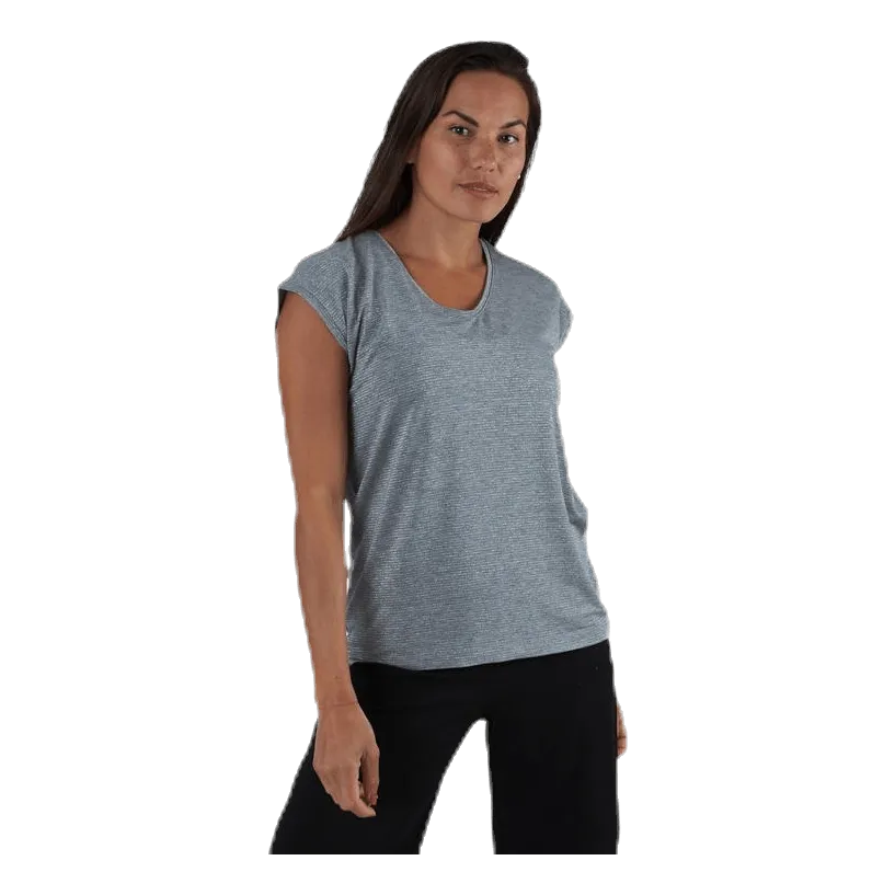 Pieces Billo Tee Lurex Stripes Grey