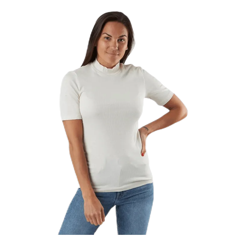 PIECES BIRDIE SS TNECK WHITE