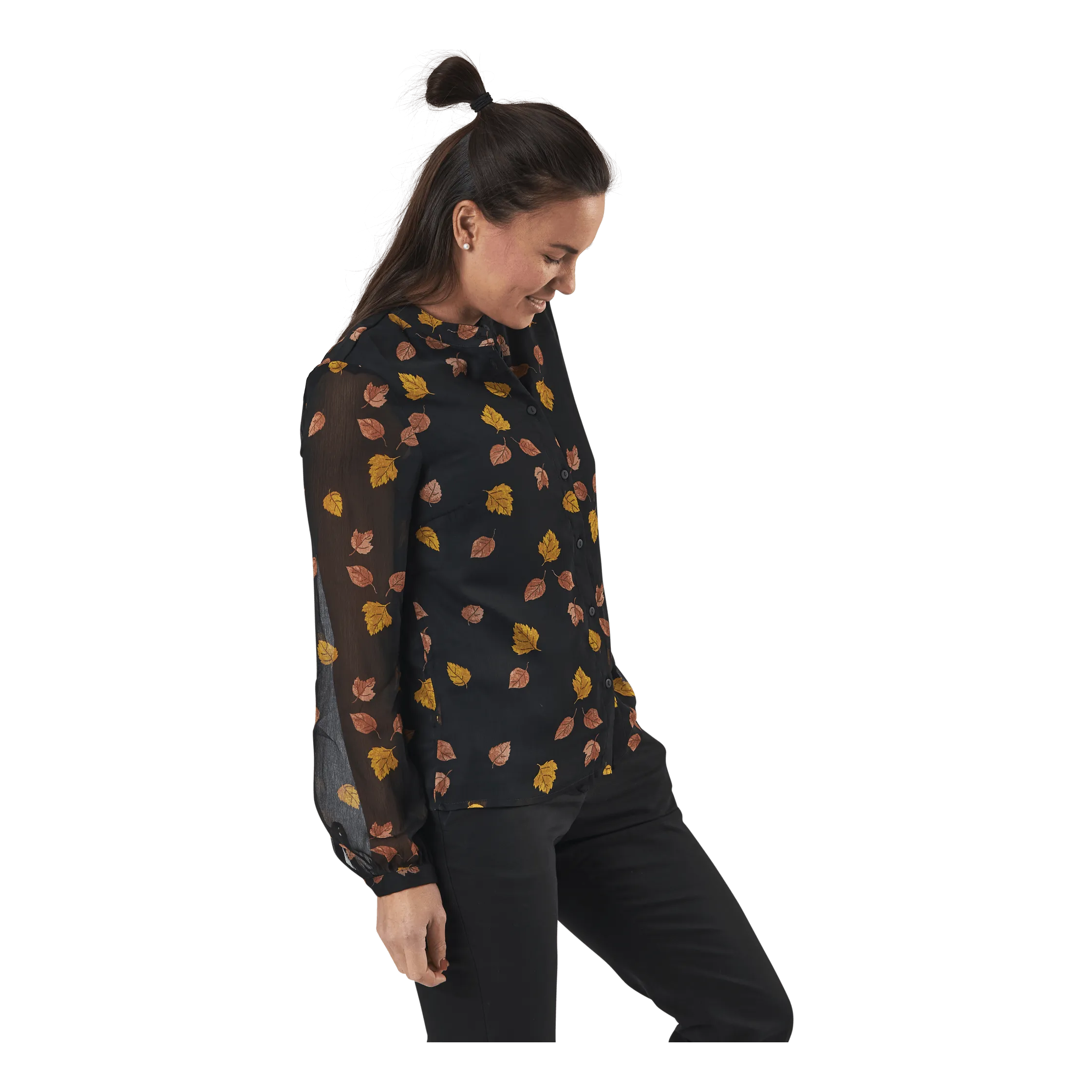 Pieces Blume Ls Shirt Black