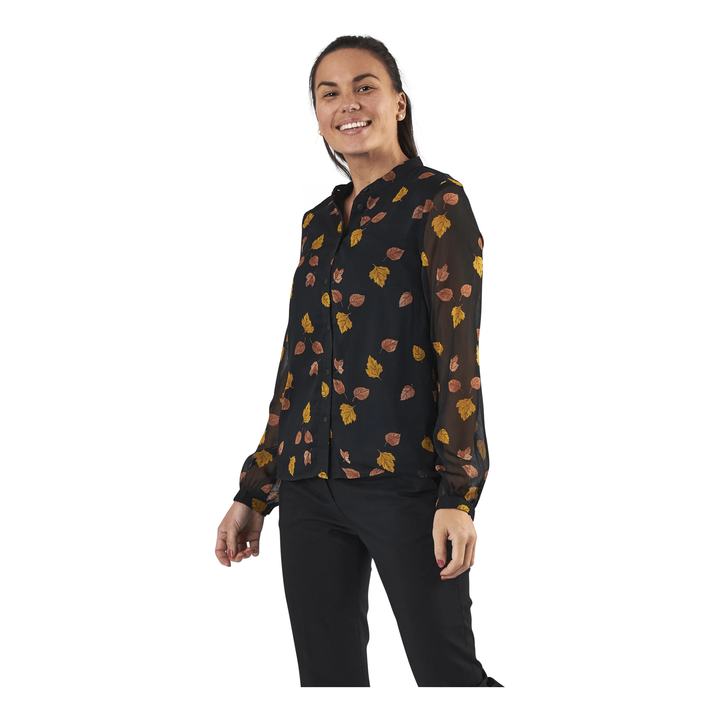 Pieces Blume Ls Shirt Black