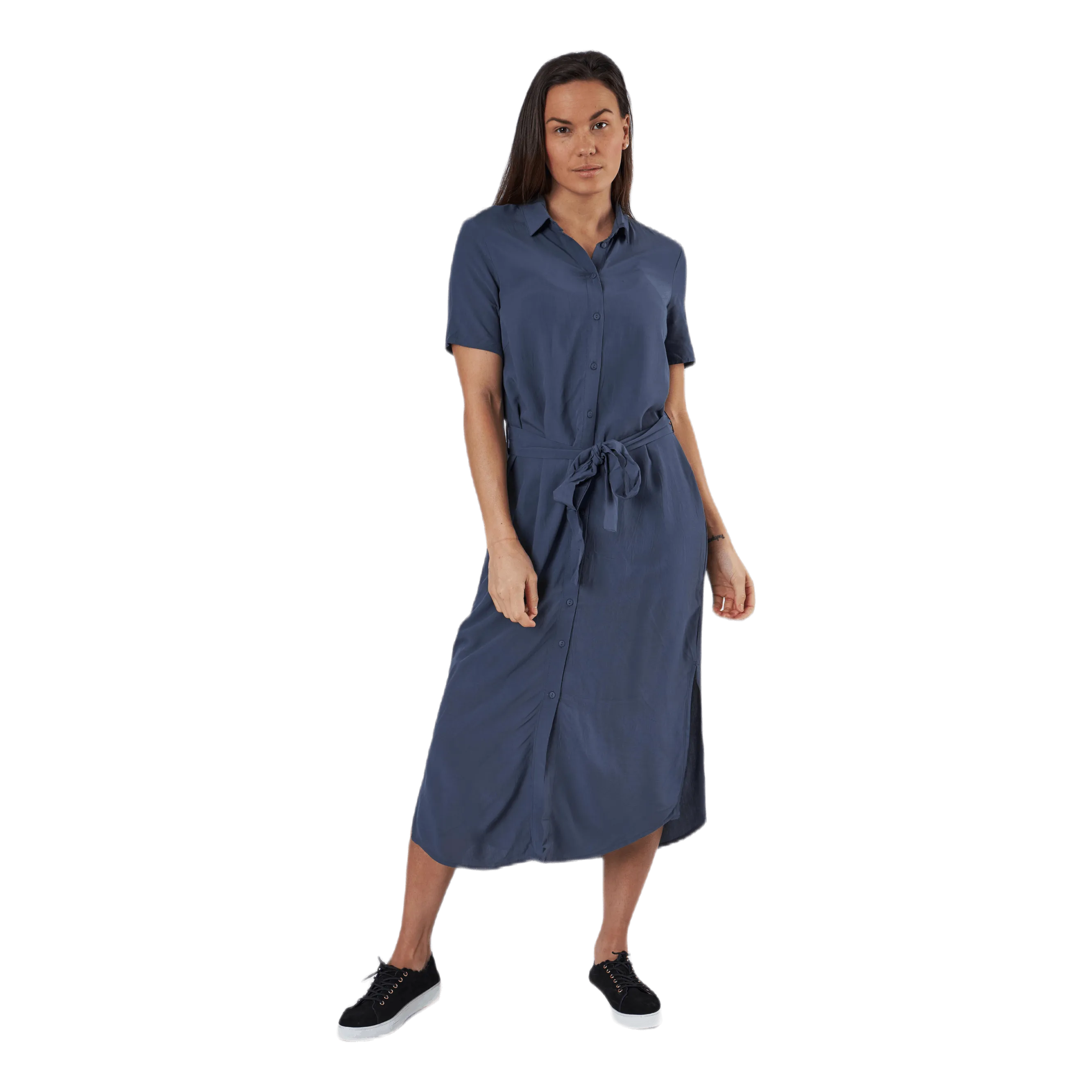 Pieces Cecilie Ss Long Dress Blue