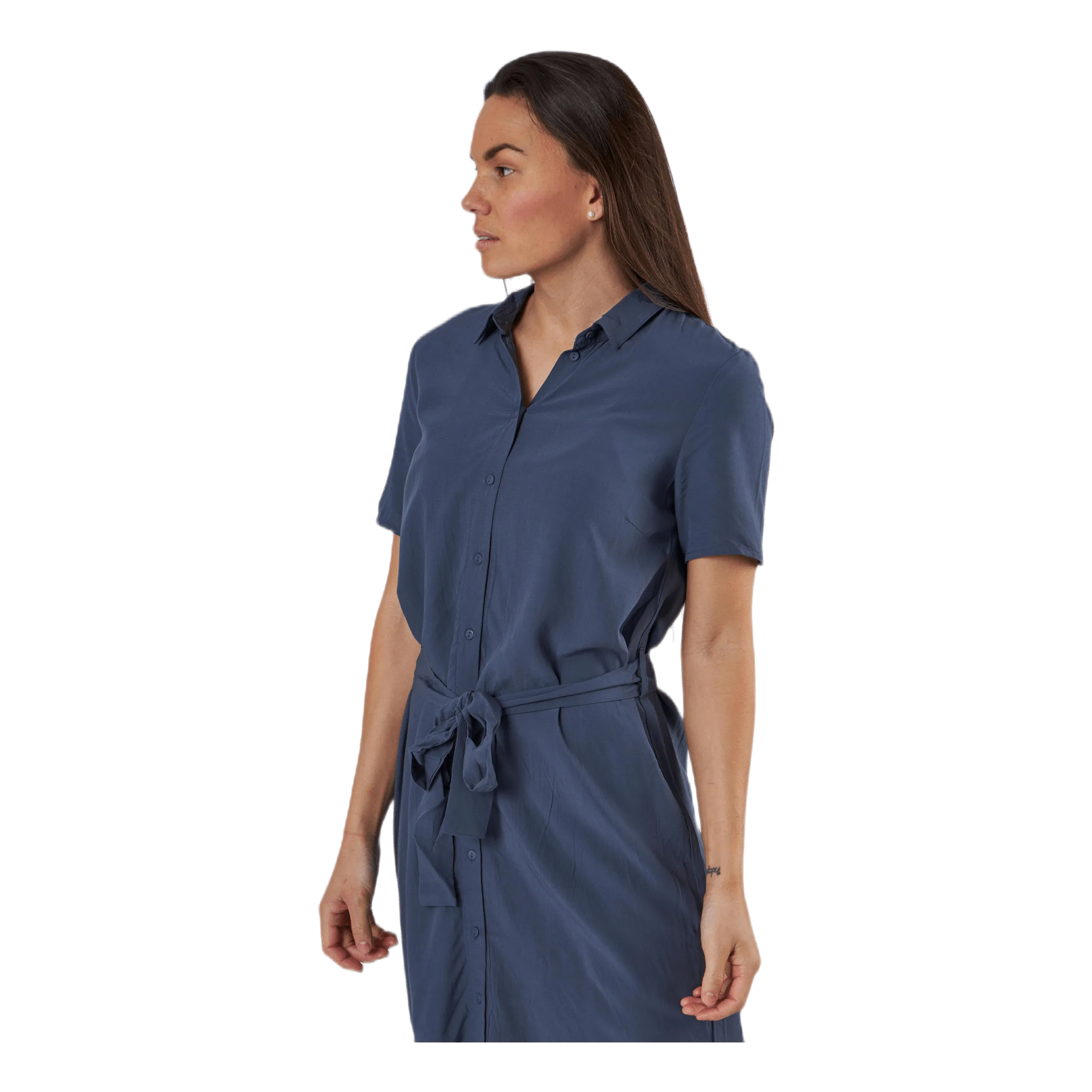 Pieces Cecilie Ss Long Dress Blue