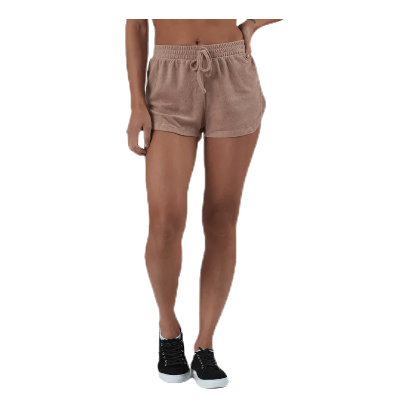 Pieces Dunja Terry Mw Shorts Lounge Bc Red