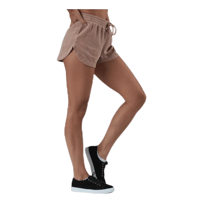 Pieces Dunja Terry Mw Shorts Lounge Bc Red
