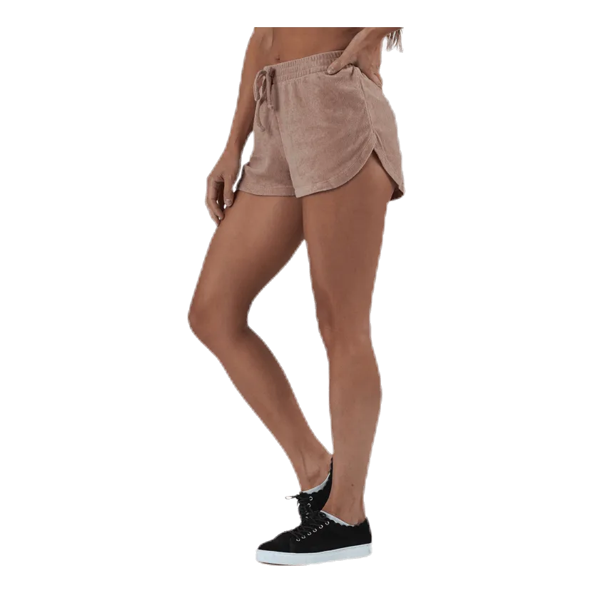 Pieces Dunja Terry Mw Shorts Lounge Bc Red