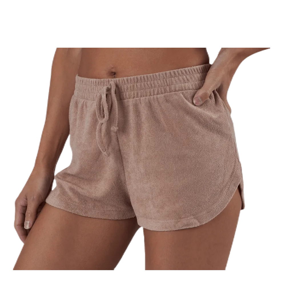 Pieces Dunja Terry Mw Shorts Lounge Bc Red