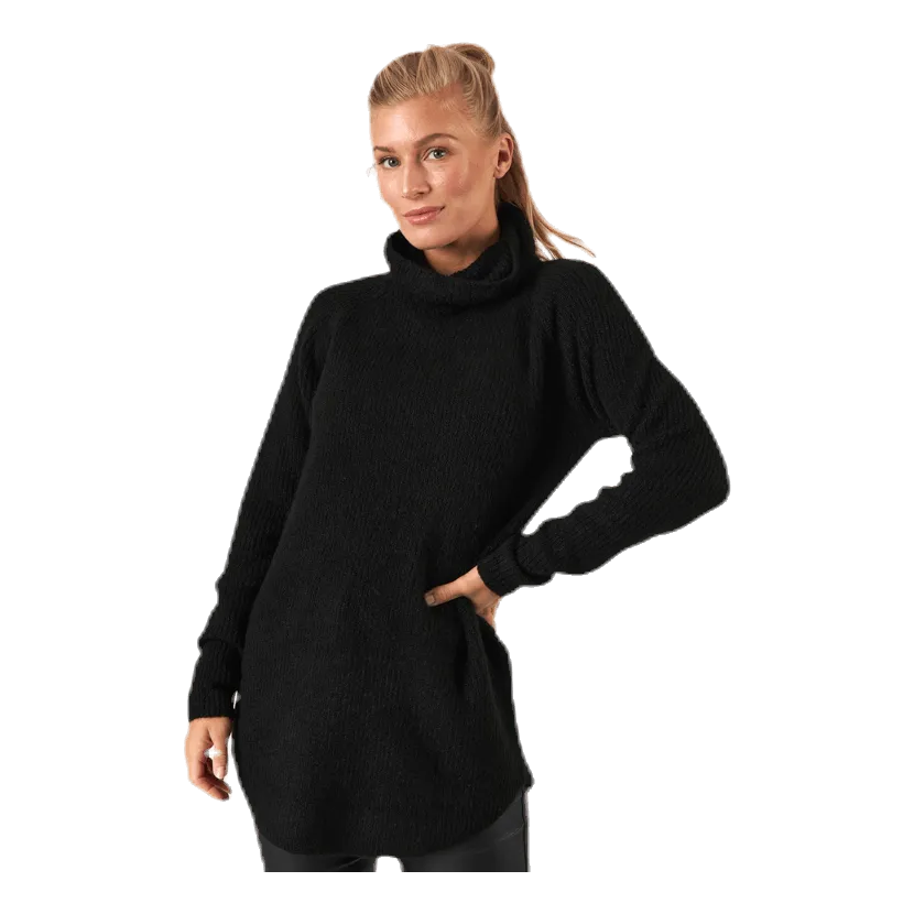 Pieces Ellen Ls Long  Knit Black