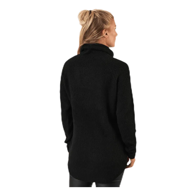 Pieces Ellen Ls Long  Knit Black