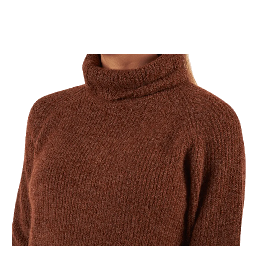 Pieces Ellen Ls Long  Knit Brown