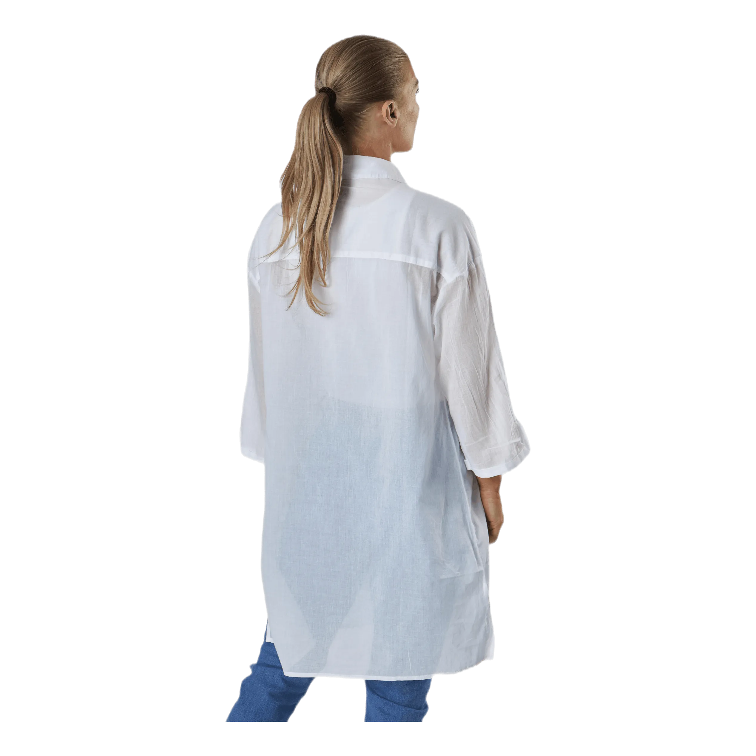 Pieces Gudde 3/4 Shirt Sww Bc White
