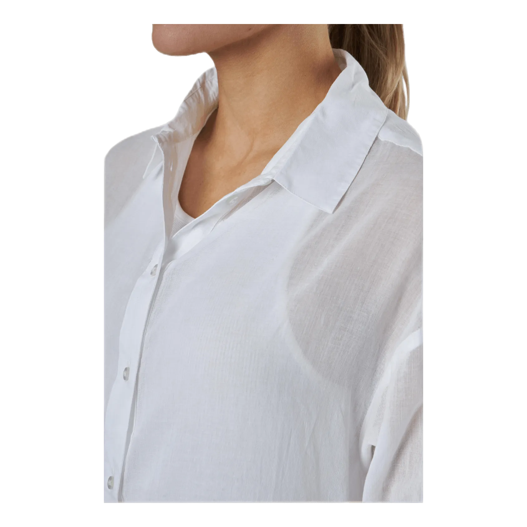 Pieces Gudde 3/4 Shirt Sww Bc White