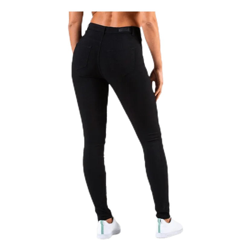 Pieces Highskin Wear Jeggings Black